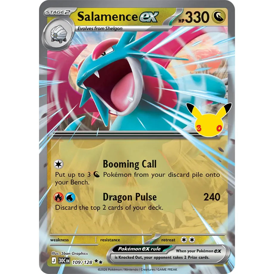 Salamence ex - 109/128 Double Rare ME:30th Anniversary