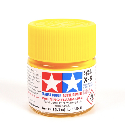 TAMIYA ACRYLIC MINI X-8 LEMON YELLOW