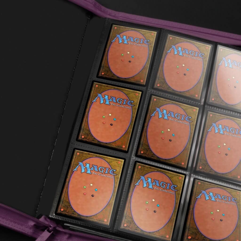 ULTRA PRO Vivid 9-Pocket Zippered PRO-Binder - Midnight Plum