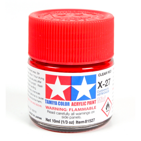 TAMIYA ACRYLIC MINI X-27 CLEAR RED