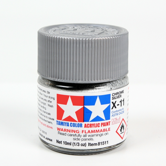 TAMIYA ACRYLIC MINI X-11 CHROME SILVER