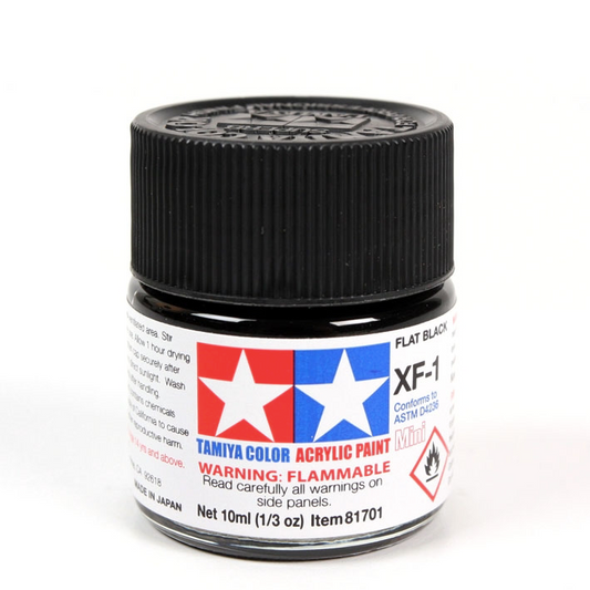 TAMIYA ACRYLIC MINI XF-1 FLAT BLACK