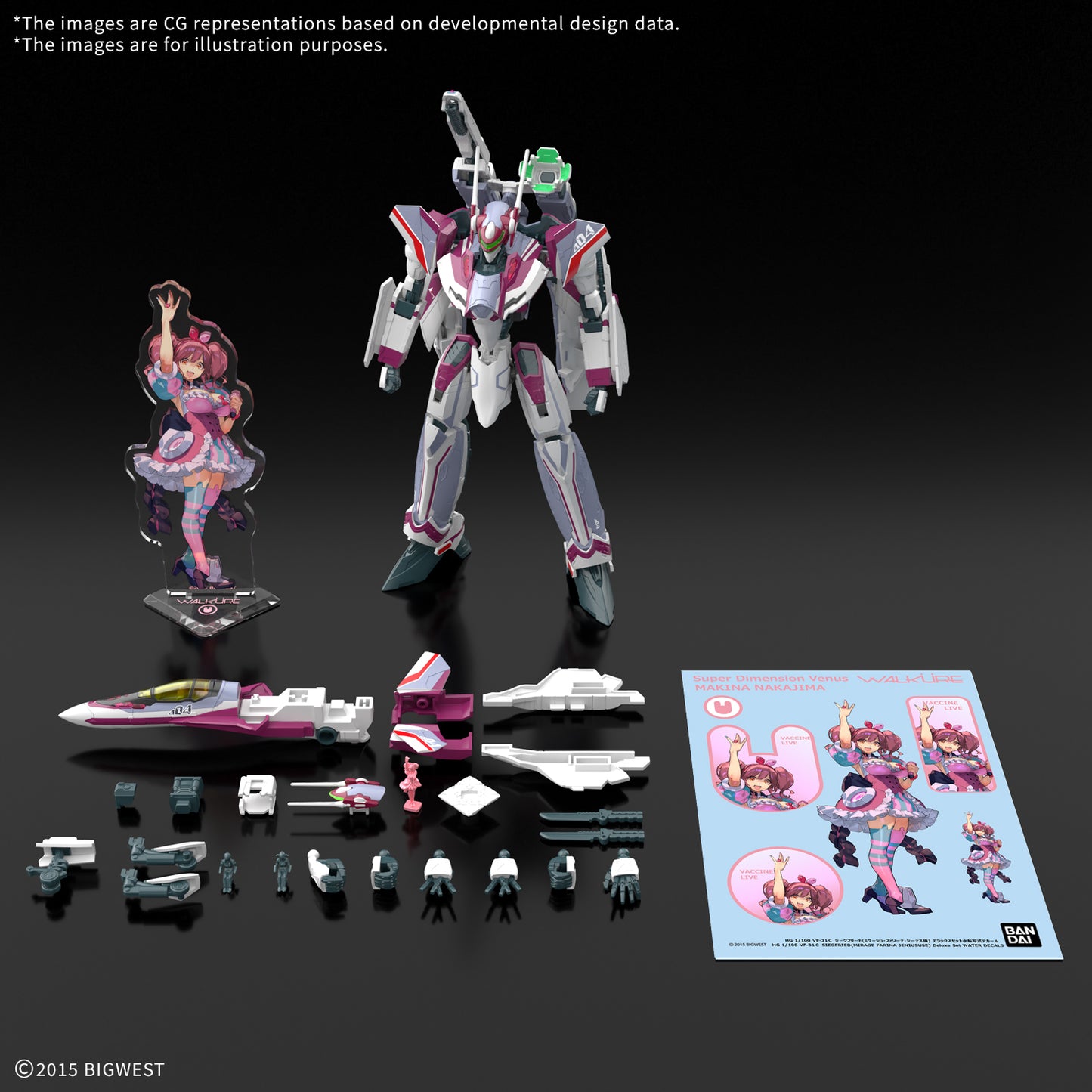 HG 1/100 VF-31C SIEGFRIED (MIRAGE FARINA JENIUS USE) Deluxe Set