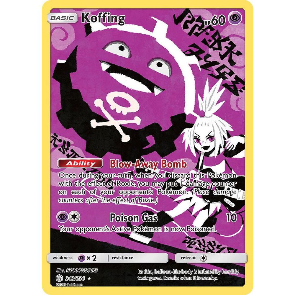 Pokemon Card TCG - Koffing 243/236 - Cosmic Eclipse - Secret Rare