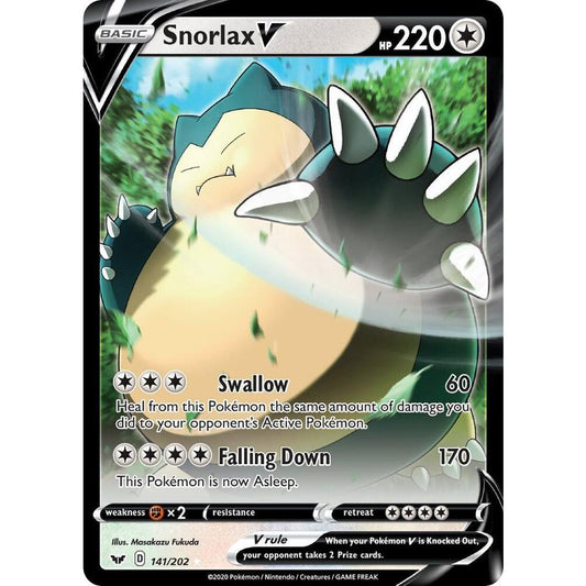 Snorlax V - 141/202 - SWSH01: Sword & Shield Base Set (SWSH01)