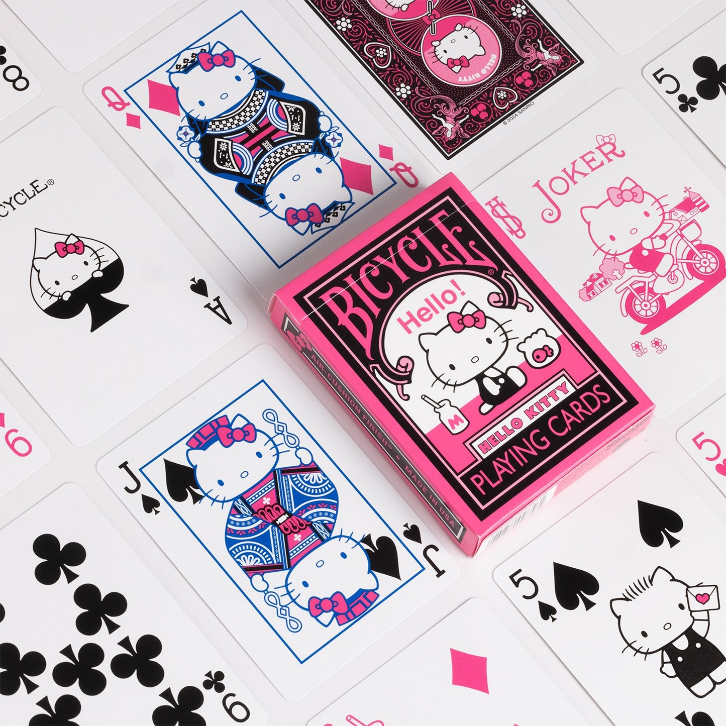 Hello Kitty Black & Pink Playing Cards