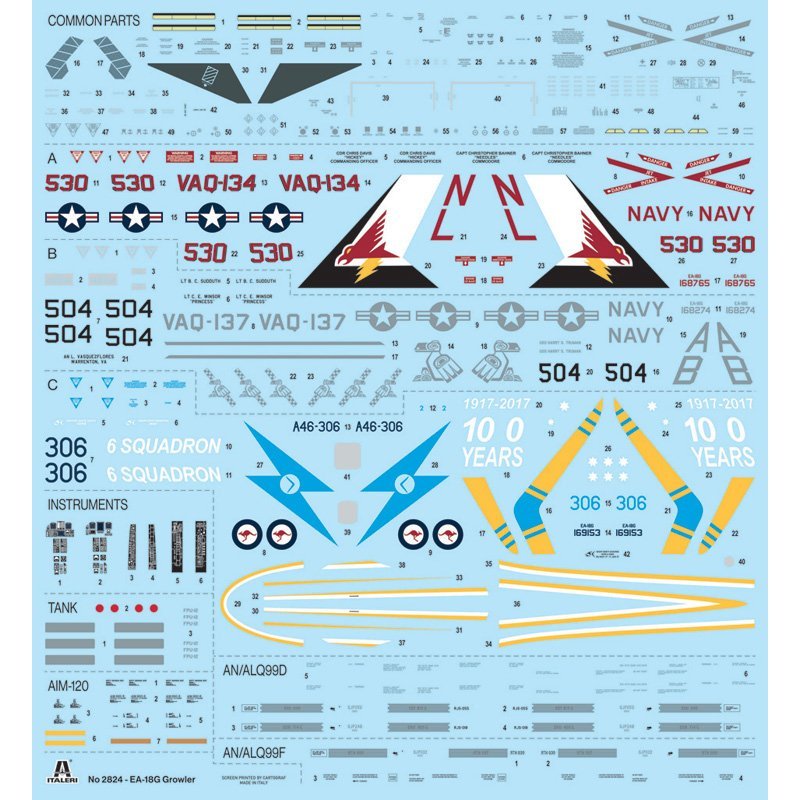 ITALERI E/A-18G GROWLER 1:48 AUST.DECALS