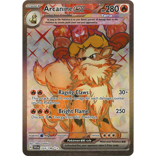 Arcanine ex - 224/198 - SV01: Scarlet & Violet Base Set (SVI)