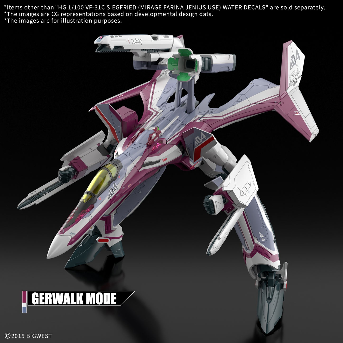 HG 1/100 VF-31C SIEGFRIED (MIRAGE FARINA JENIUS USE) WATER DECALS