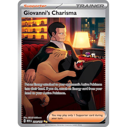 Giovanni's Charisma - 204/165 - SV: Scarlet & Violet 151 (MEW)