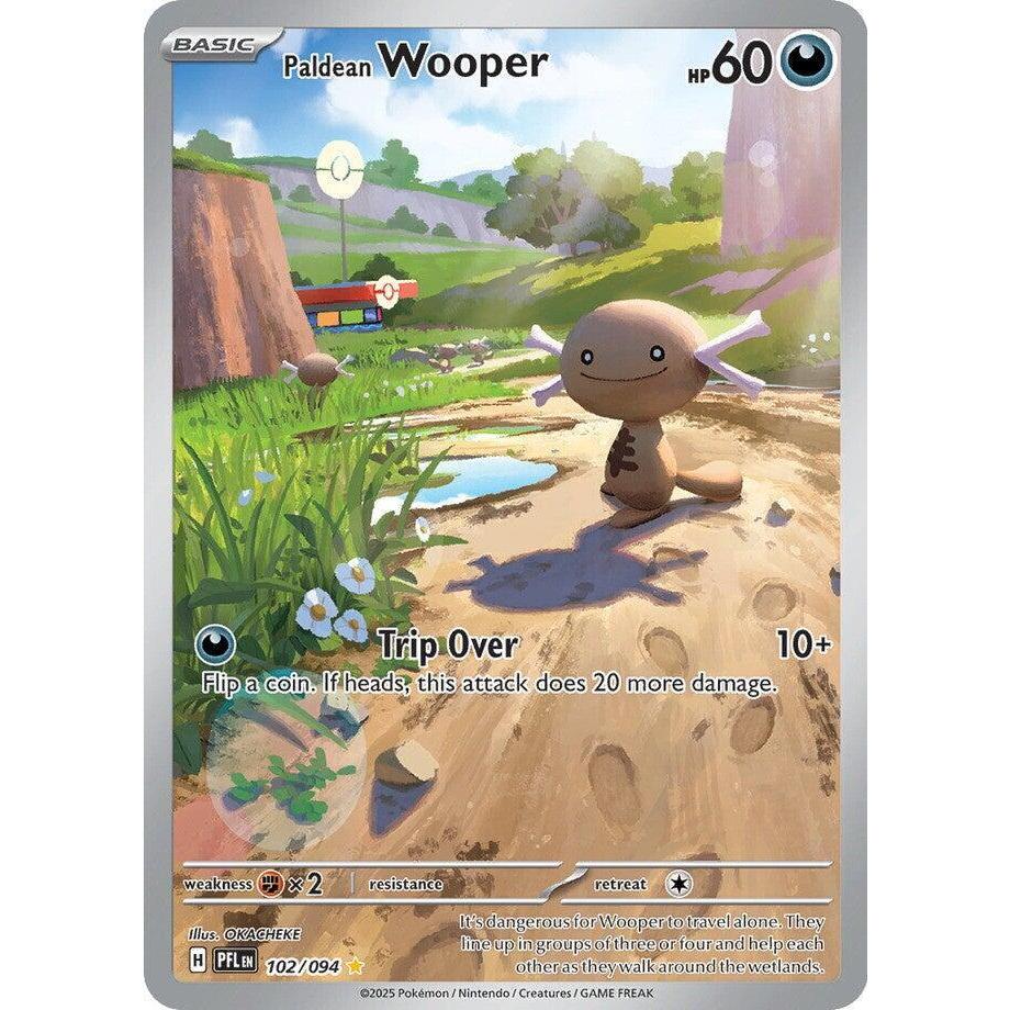 wooper full art pokemon card Paldean Wooper 102/094 Full Art | Phantasmal Flames