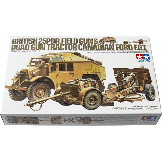 TAMIYA BR. 25 PDR. GUN & QUAD TRACTOR