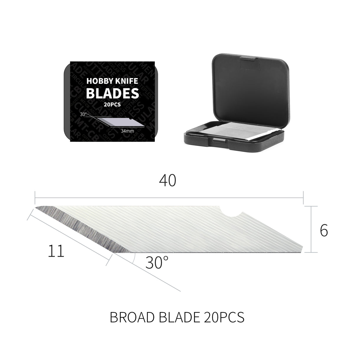 DSPIAE AT-DK Hobby Knife & Blade System – Broad & Narrow Knives + Replacement Blade Packs