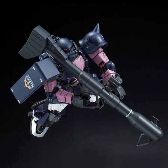 P Bandai RG 1/144 MS-06R-1A Zaku II Black Tri Stars