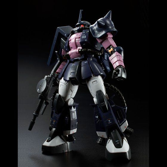 P Bandai RG 1/144 MS-06R-1A Zaku II Black Tri Stars