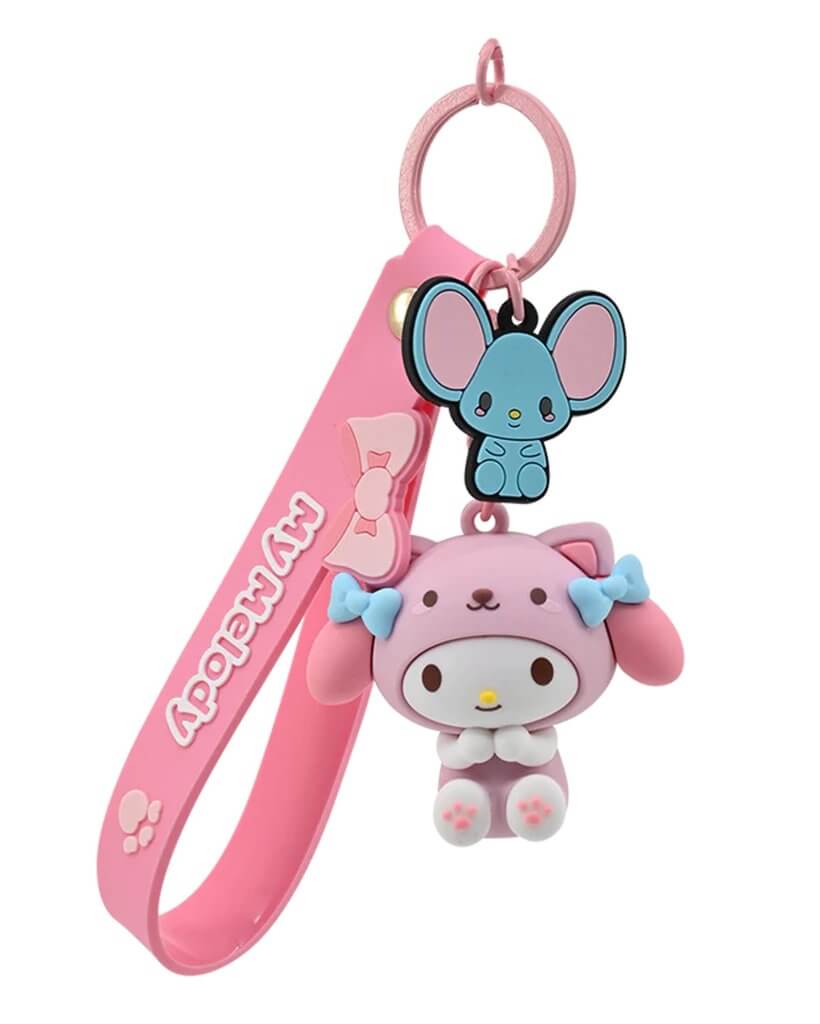 HELLO KITTY - Keychain w/hand strap - Animals (Window Box)