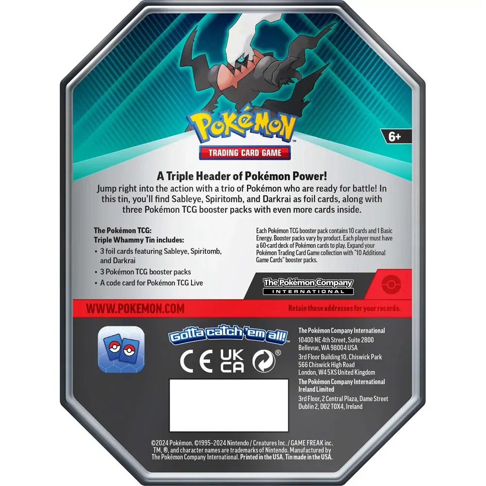 Pokémon TCG Triple Whammy Back Issue Collector Tin