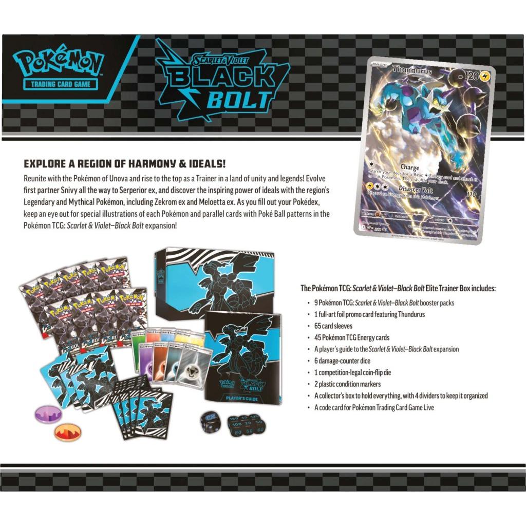 Pokémon TCG: Scarlet & Violet— Black Bolt Elite Trainer Box