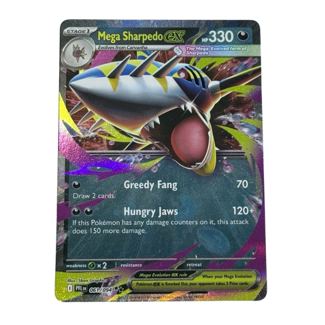 Mega Sharpedo ex 061/094 Phantasmal Flames Pokemon