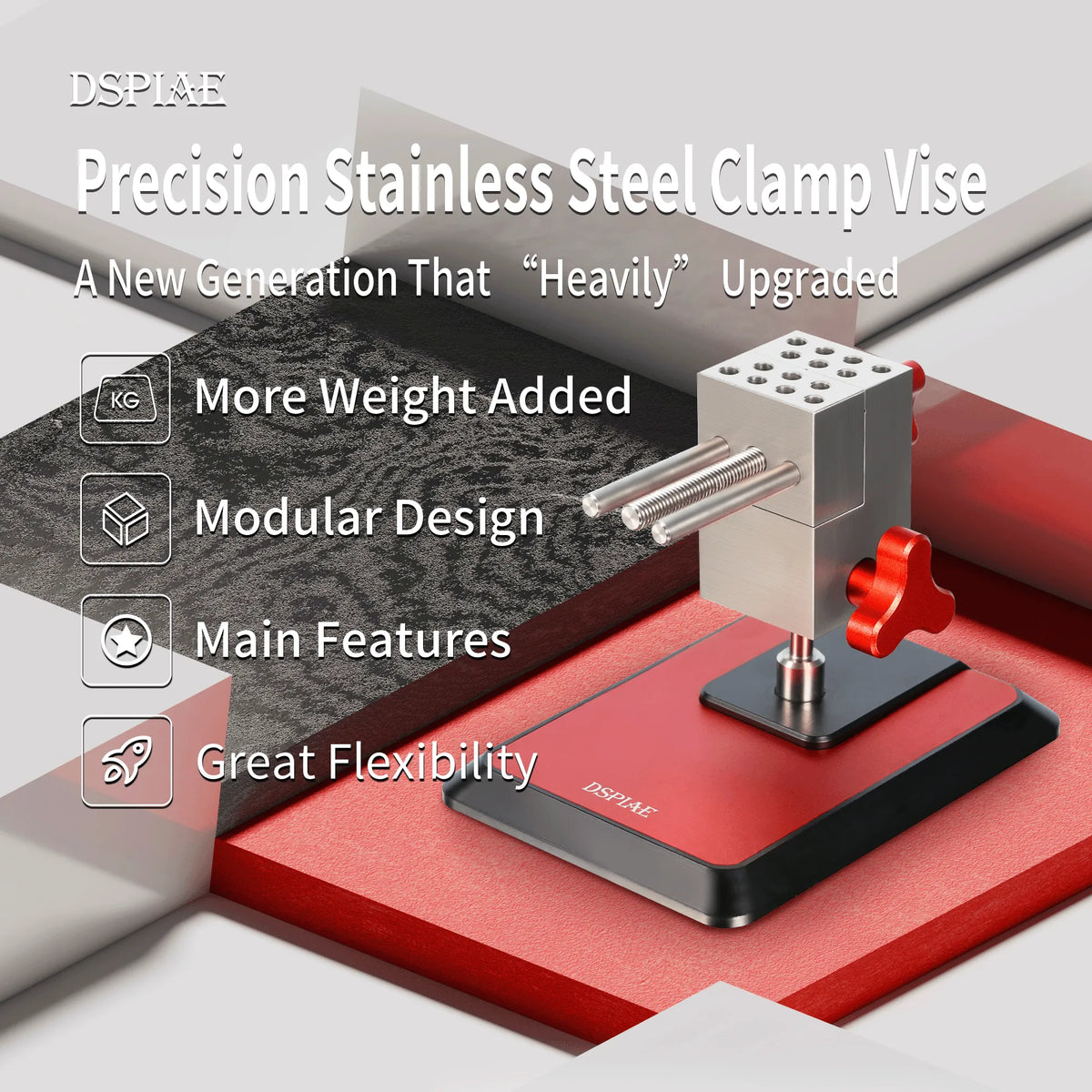 DSPIAE AT-TVA&B Precision Stainless Steel Clamp Vise