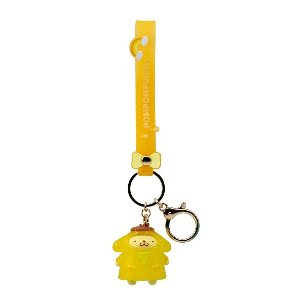 Hello Kitty And Friends Raincoat Collection Pompompurin Keychain With Hand Strap Window Box