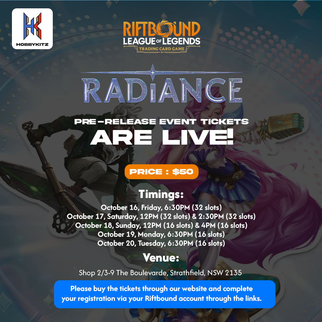 HobbyKitz Riftbound Radiance TCG Pre-Release Event Ticket