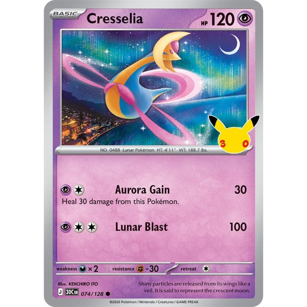 Cresselia - 074/128 Common ME:30th Anniversary
