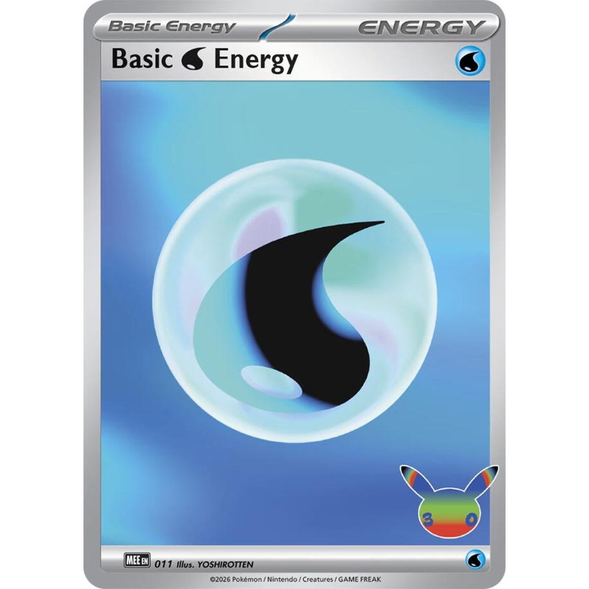 Basic Water Energy - 011 Futuristic Rare ME:30th Anniversary