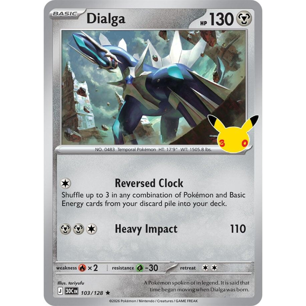 Dialga - 103/128 Rare ME:30th Anniversary