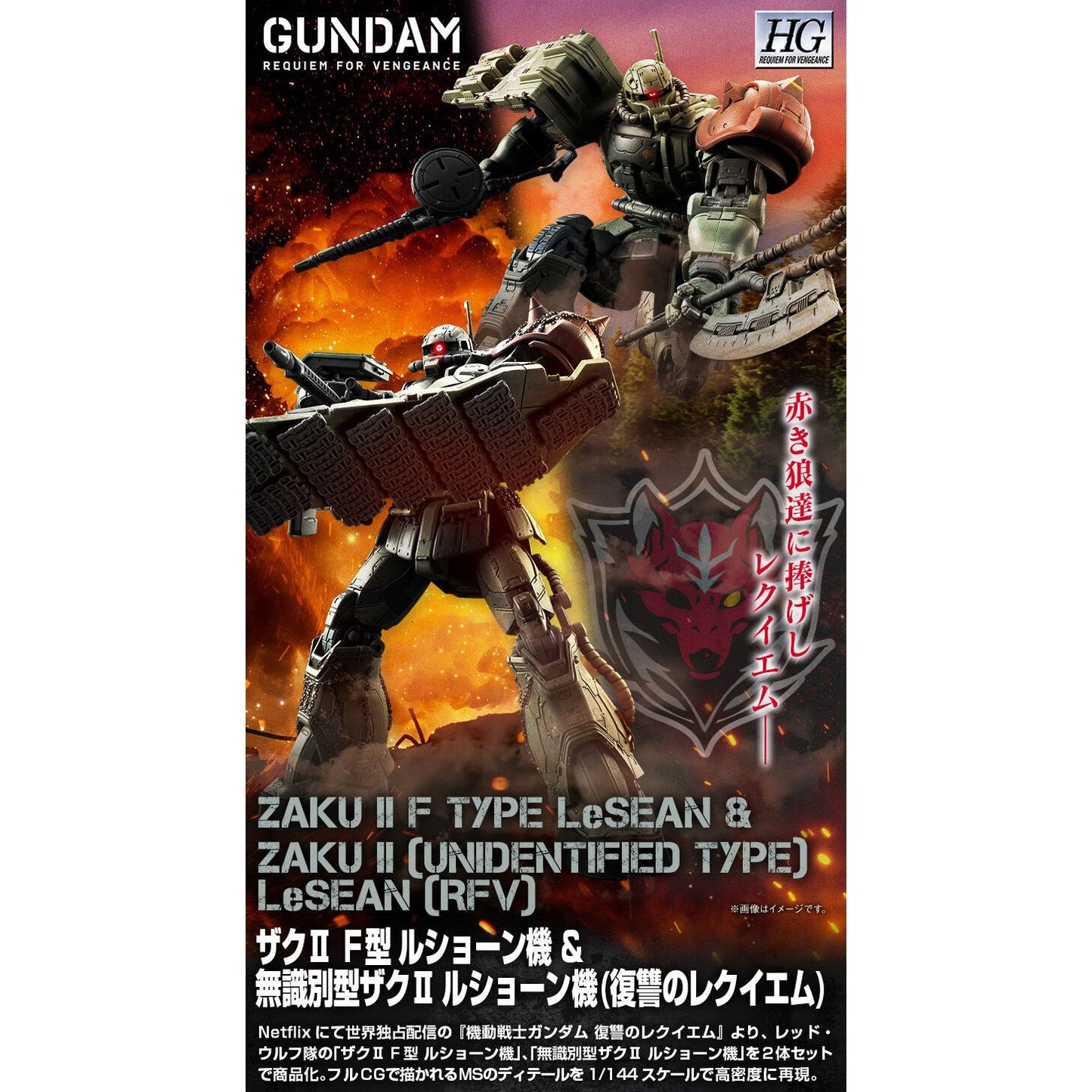 HG ZAKU II F TYPE LeSEAN & ZAKU II(UNIDENTIFIED TYPE)LeSEAN(RFV)