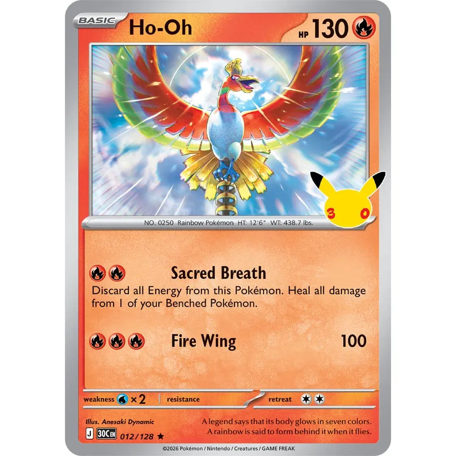 Ho-Oh - 012/128 Rare ME:30th Anniversary
