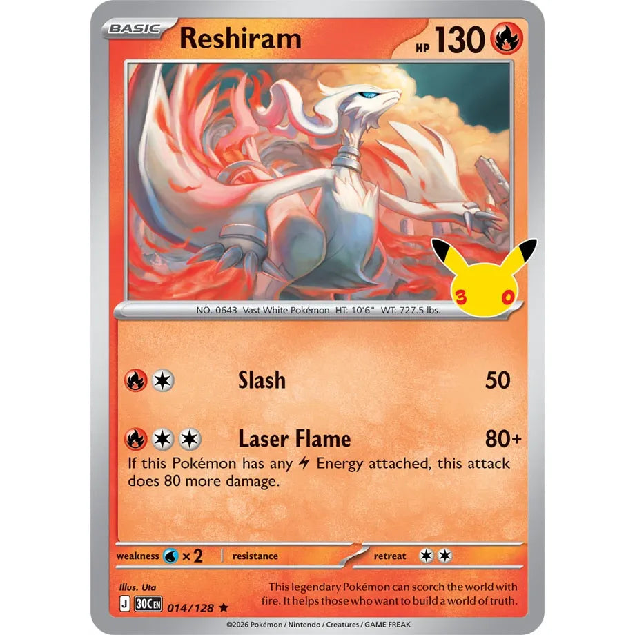 Reshiram - 014/128 Rare ME:30th Anniversary