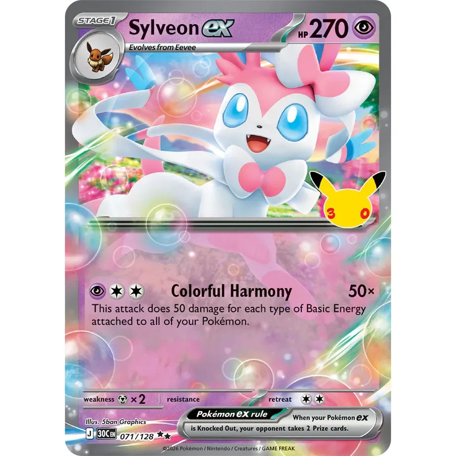 Sylveon ex - 071/128 Double Rare ME:30th Anniversary