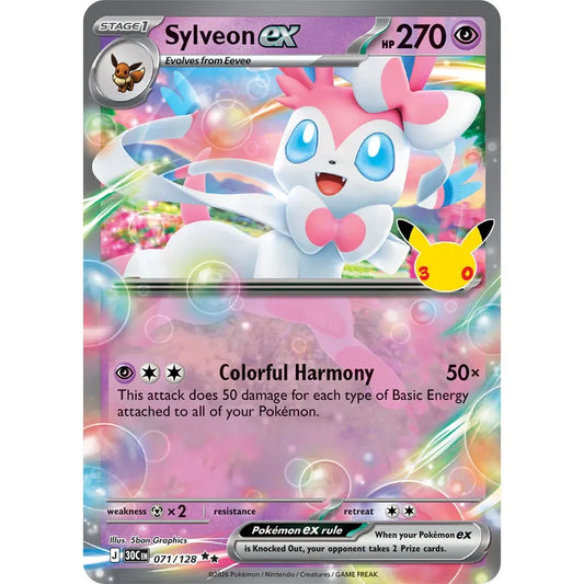 Sylveon ex - 071/128 Double Rare ME:30th Anniversary