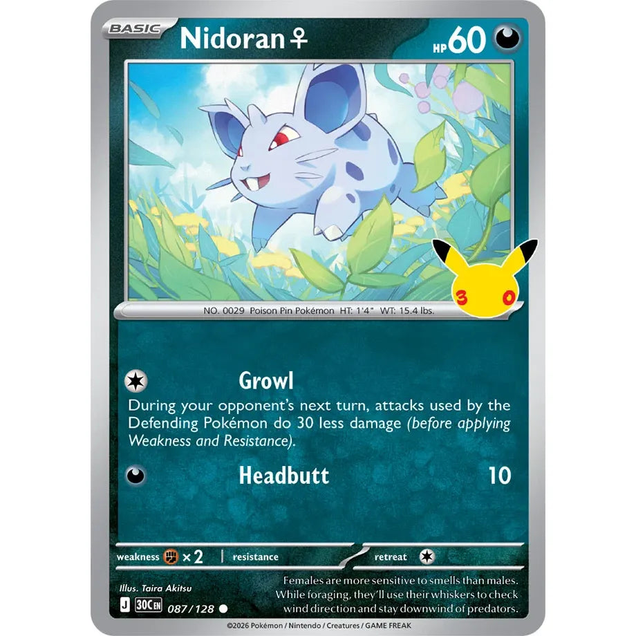 Nidoran♀ - 087/128 Common ME:30th Anniversary