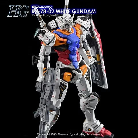 G-rework CUSTOM DECAL [HG] [GQX] WHITE GUNDAM