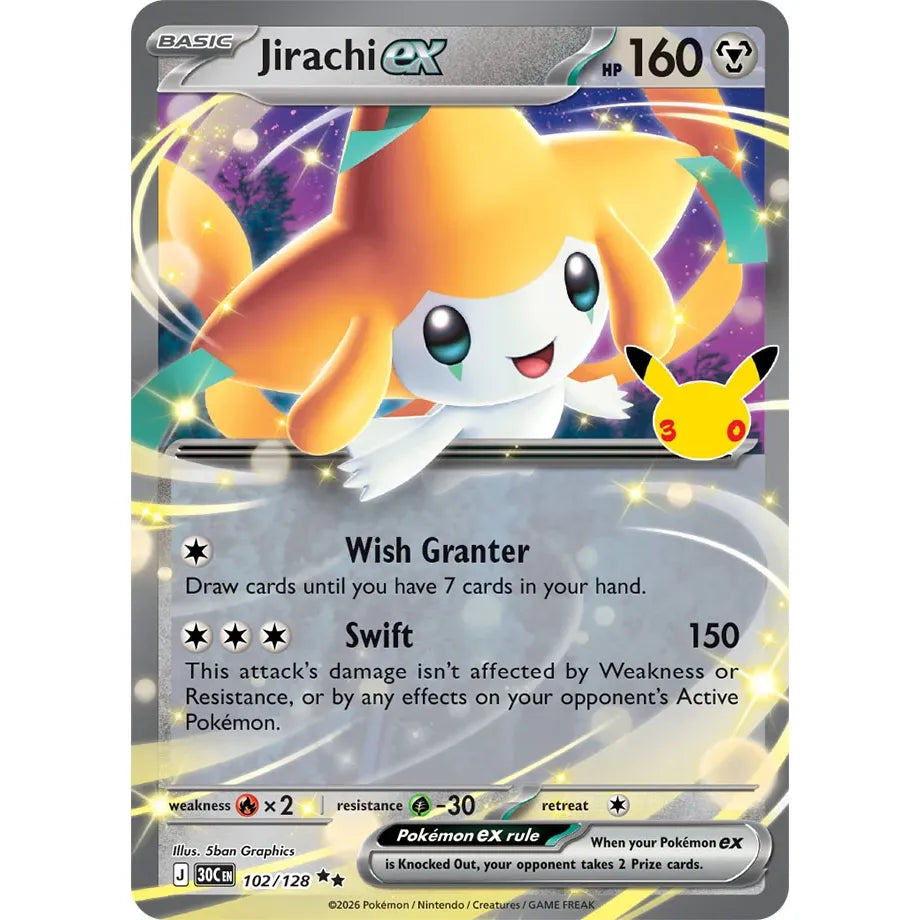 Jirachi ex - 102/128 Double Rare ME:30th Anniversary