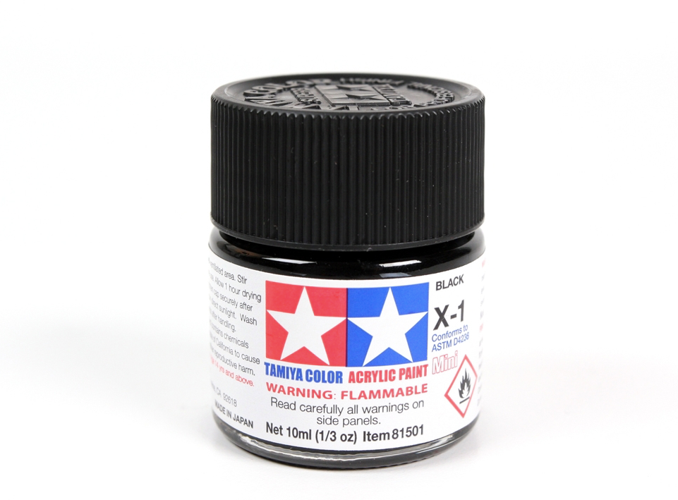 TAMIYA ACRYLIC MINI X-1 BLACK