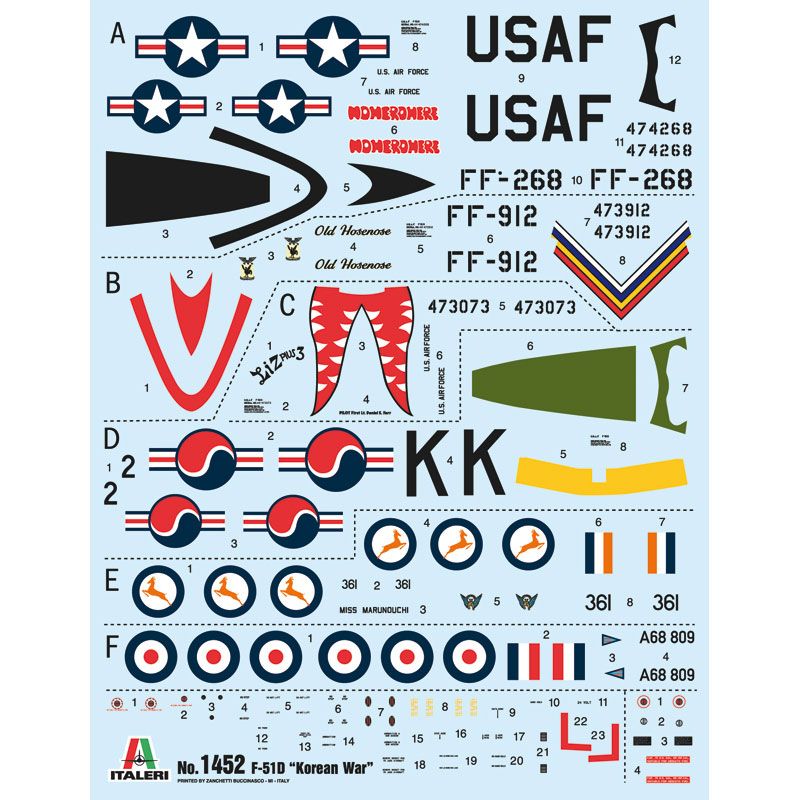 ITALERI F-51D KOREAN WAR 1:72 AUST.DECALS