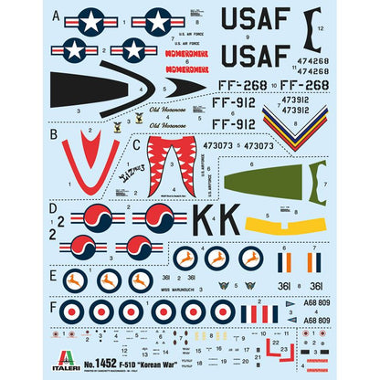 ITALERI F-51D KOREAN WAR 1:72 AUST.DECALS