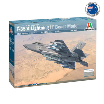 ITALERI LOCKHEED F35A LIGHTNING II (BEAST MODE) 1:72 AUST.DECALS