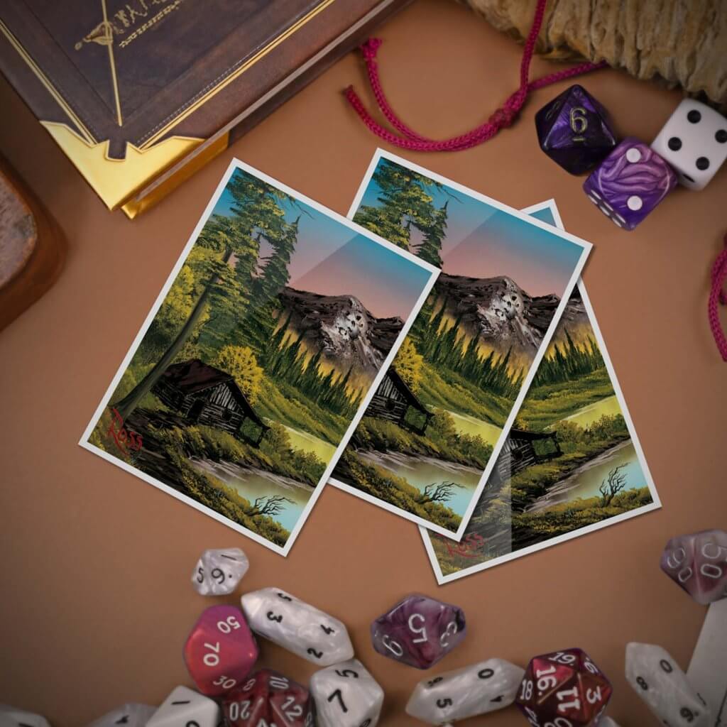 ULTRA PRO Bob Ross Collection Mountain Retreat Apex Deck Protector Sle Hobby Kitz ULTRA PRO Bob Ross Collection Mountain Retreat Apex Deck Protector Sle Hobby Kitz