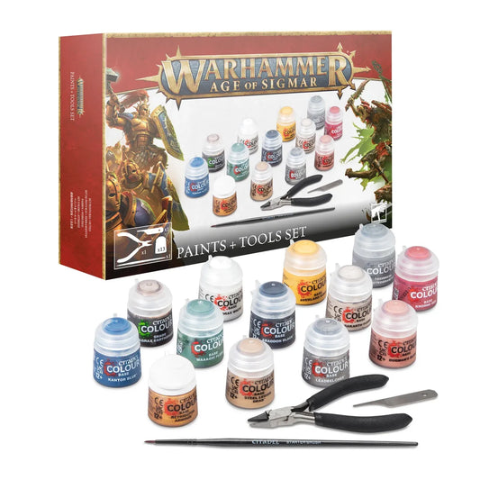 Games Workshop Warhammer Age of Sigmar Paints + Tools Set 2024