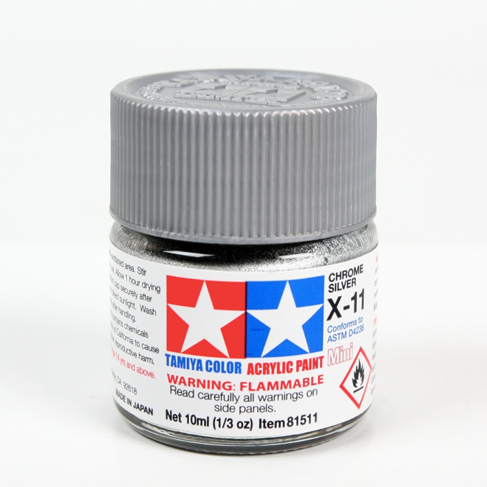 TAMIYA ACRYLIC MINI X-11 CHROME SILVER