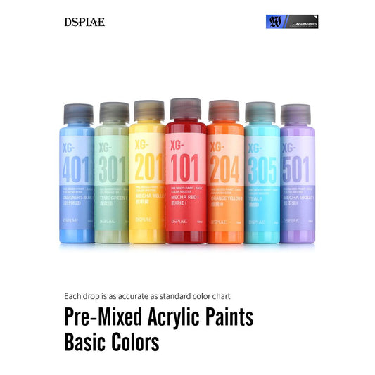 DSPIAE XG Series Pre-Mixed Paint – Basic Color Master (50ML)