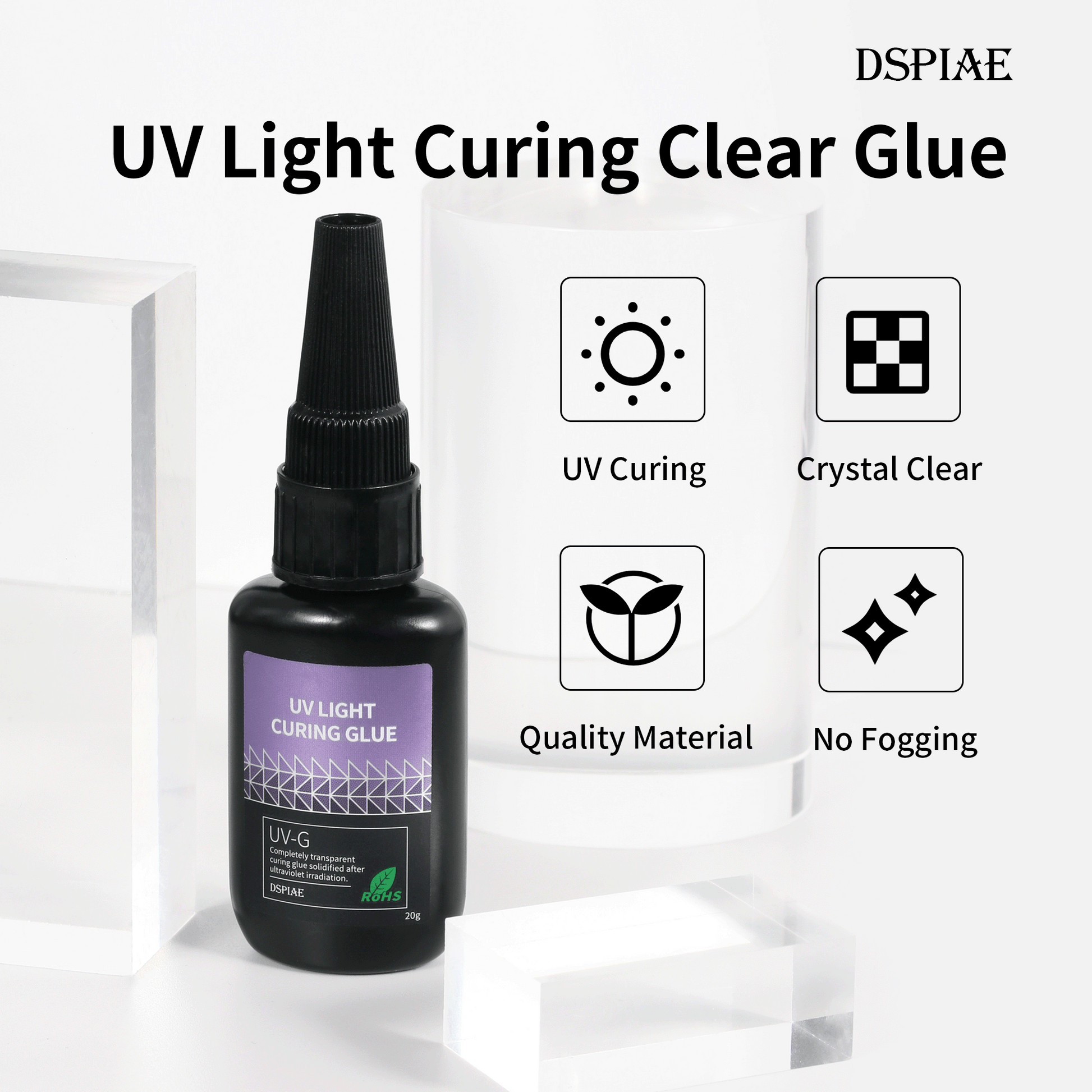DSPIAE UV-G Series – Shadowless Glue & UV-GT Mini Ultraviolet Touch Light