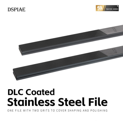 DSPIAE AT-FX DLC Coated Stainless Steel File – Double Sided Sanding Tool (400–800,600-1200 Grit)