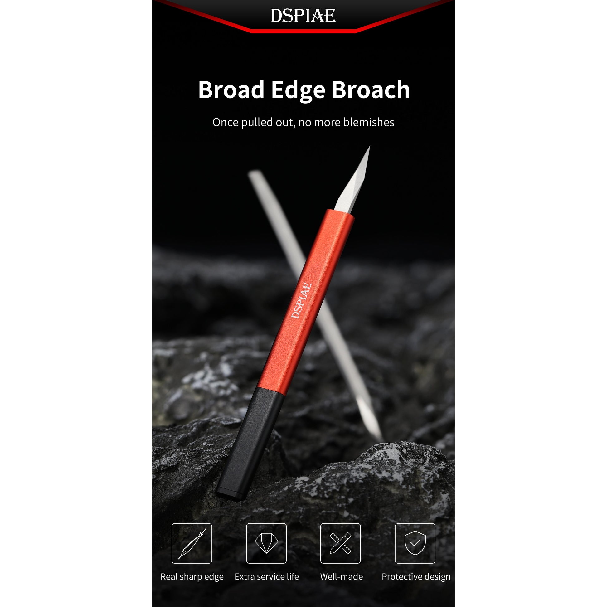DSPIAE AT-TS Broad Edge Broach Tool System – Broach & Handle Options
