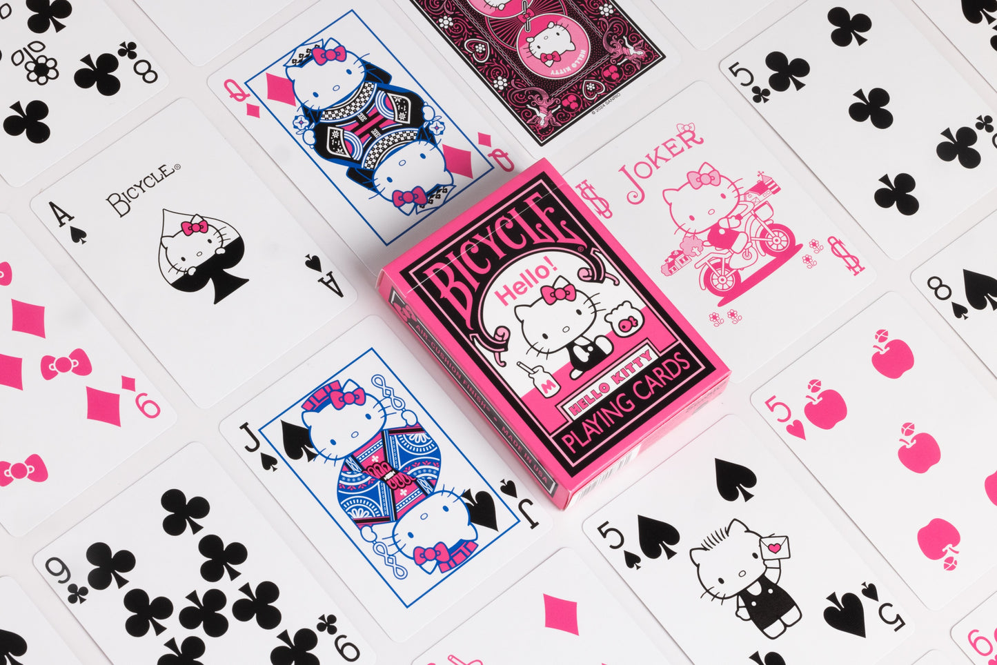 Hello Kitty Black & Pink Playing Cards