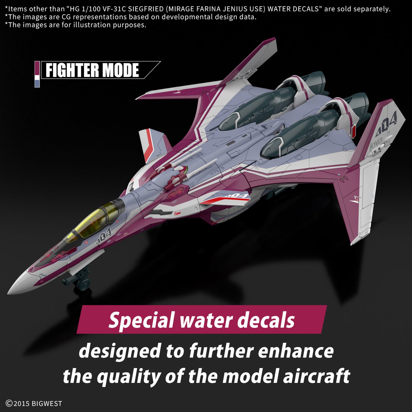 [PRE-ORDER]HG 1/100 VF-31C SIEGFRIED (MIRAGE FARINA JENIUS USE) WATER DECALS